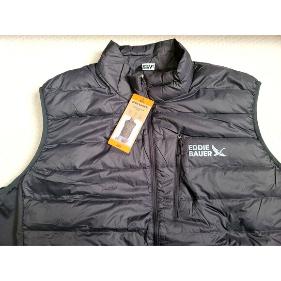 Eddie Bauer Down Vest GRAY 550 Fill Power Storm Repel Classic Fit Zip Pocket XXL - Picture 6 of 8